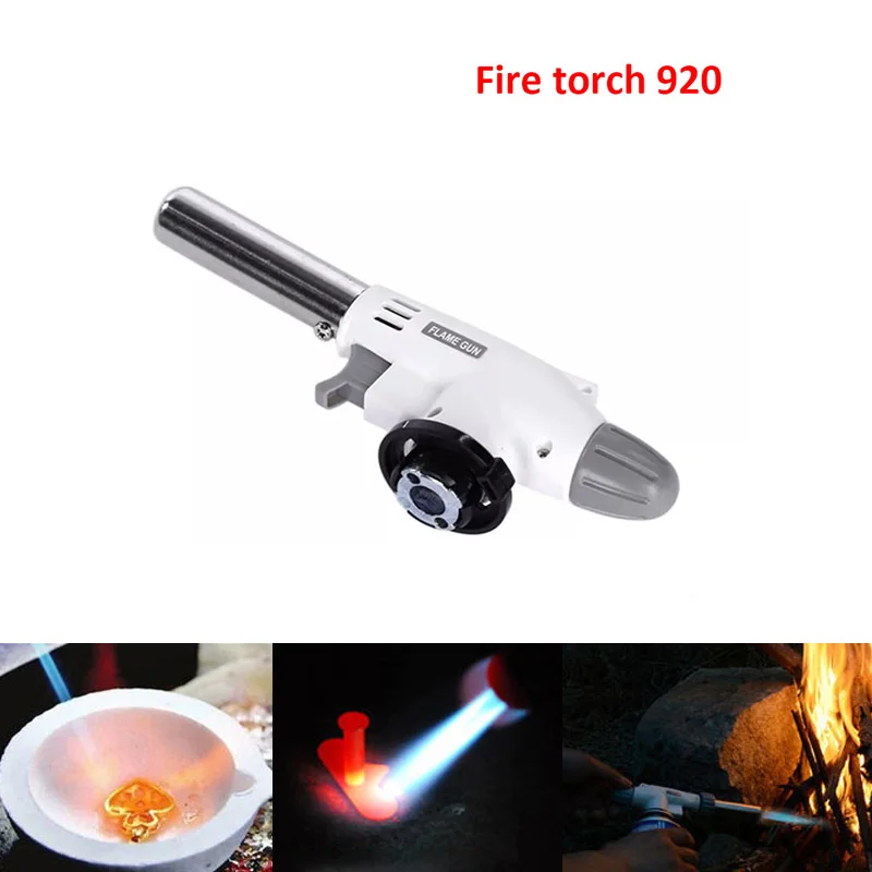 

920 Metal Gun Torch Portable Gas Camping Gas Welding Torch With Adjustable Flame Welding Gas Ignition Lighter For Camping Hiking