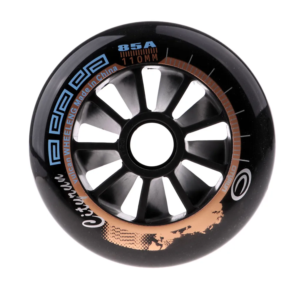 1 pcs Inline Roller Skate Wheel Replacement Skating Accessory Durable High Elastic Wear-resistant Sports Equipment 90/100/110mm