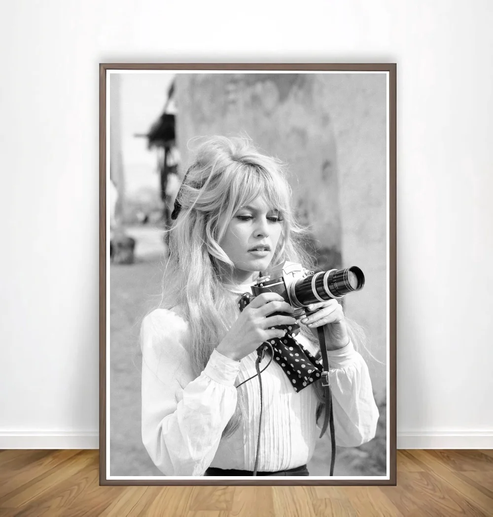 Модный плакат Brigitte Bardot холст художественные принты черный и белый печать