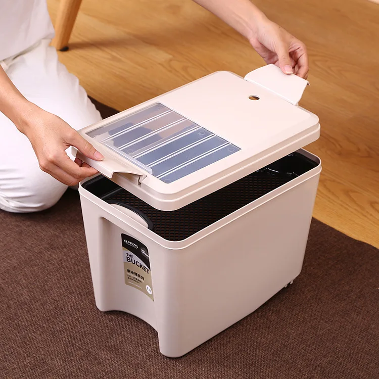 Living room  plastic tea bucket Push-pull cover with filter screen tea dregs waste water bin Household tea set drain bucket