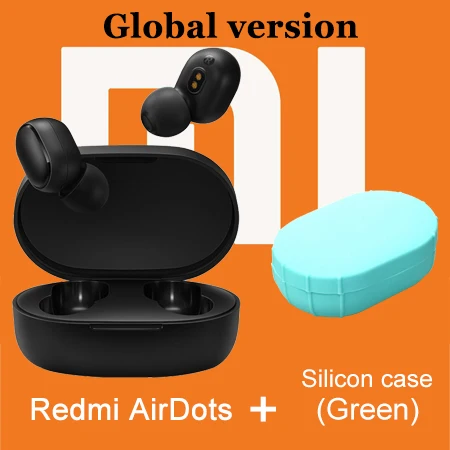 Xiaomi Redmi Airdots 5,0 Bluetooth наушники TWS беспроводные наушники Global 3D Bass стерео Earphoens гарнитура зарядная коробка с микрофоном - Color: Redmi Package 6