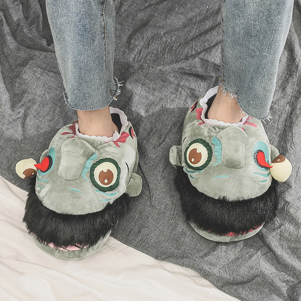 

Cartoon pattern slippers little monsters 2020 shoes slippers winter new creative personality indoor home slippers plus size 43