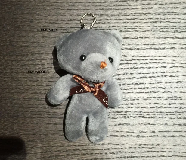 Много цветов-Горячая Свадьба Bowknot медведь чучело плюшевая игрушка кукла, подарок брелок медведь детские игрушки - Цвет: color