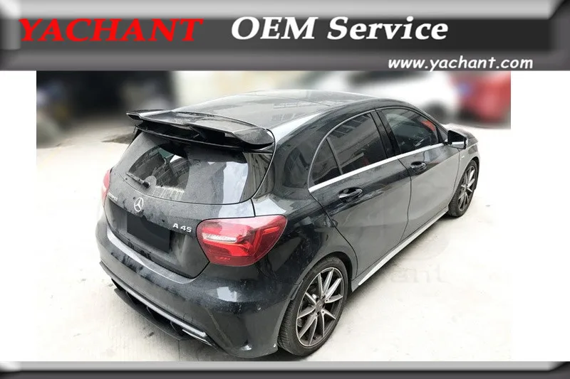 

Car-Styling Carbon Fiber Rear Roof Spoiler Wing Fit For 2014-2017 MB W176 A45 A Class RZ Style Roof Spoiler Wing