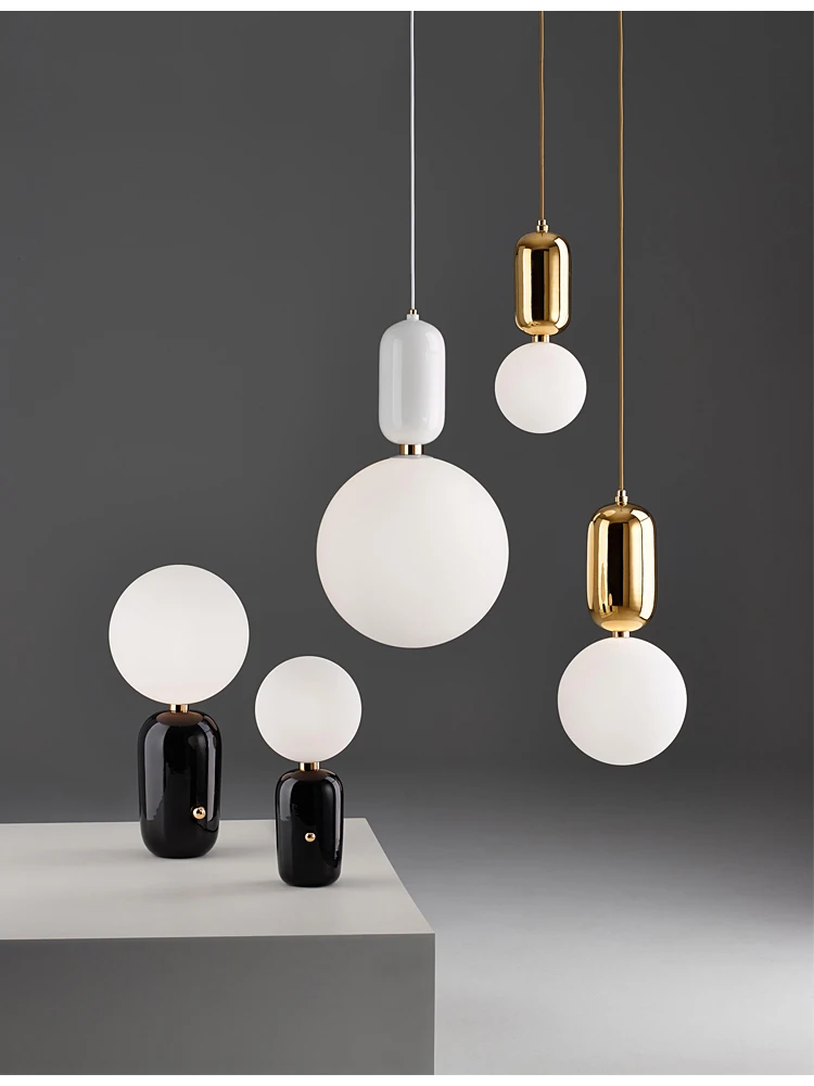 Creative single bulb shade new glass globe contemporary pendant light