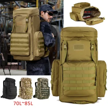 

JODIMITTY 70-85L Military Molle Backpack Tactical Army Men Travel Waterproof Rucksack Tourist Rain Cover Mochila Tatica Camping