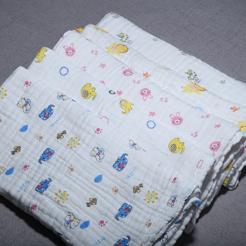 

Baby Bath Towel Six-layer Gauze Bath Towel Printed Cartoon Pure Cotton Gauze Bath Towel Thick Cotton Children Children's Quilt