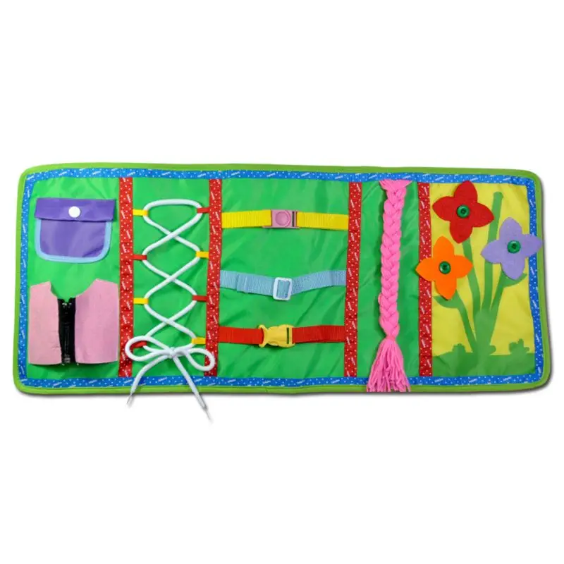 

High Quality New Baby Busy Board Montessori Basic Skills Activity Board Learn to Dress Educational Learning Toys