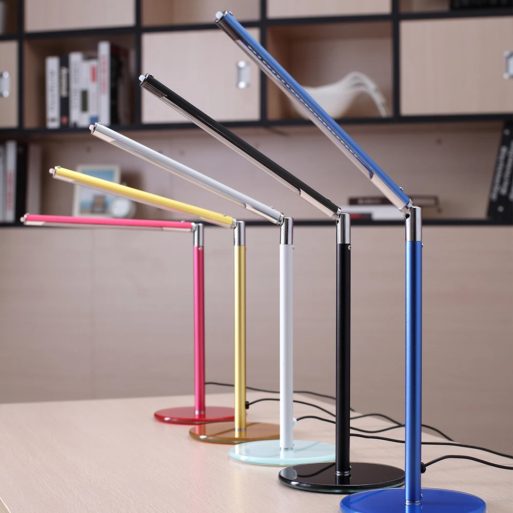 

Aluminum Alloy LED Desk Lamp 2018 Modern Push Button Switch Rotatable Study Reading Light Table Lamp for Office Deco 5 Colors