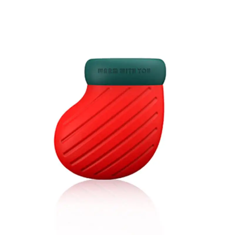 red socks Christmas Cute Creative Glove Socks Hot Water Bag Silicone Bottle Winter Heater With Cover Keep Warm Bottle 300ml - Цвет: red socks