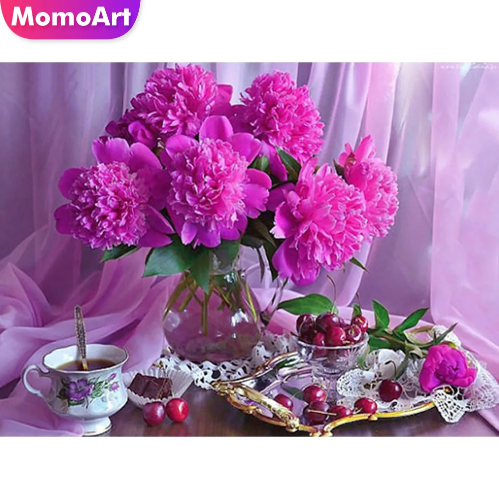MomoArt картина из страз цветы алмазная живопись вышивка крестиком мозаика узор