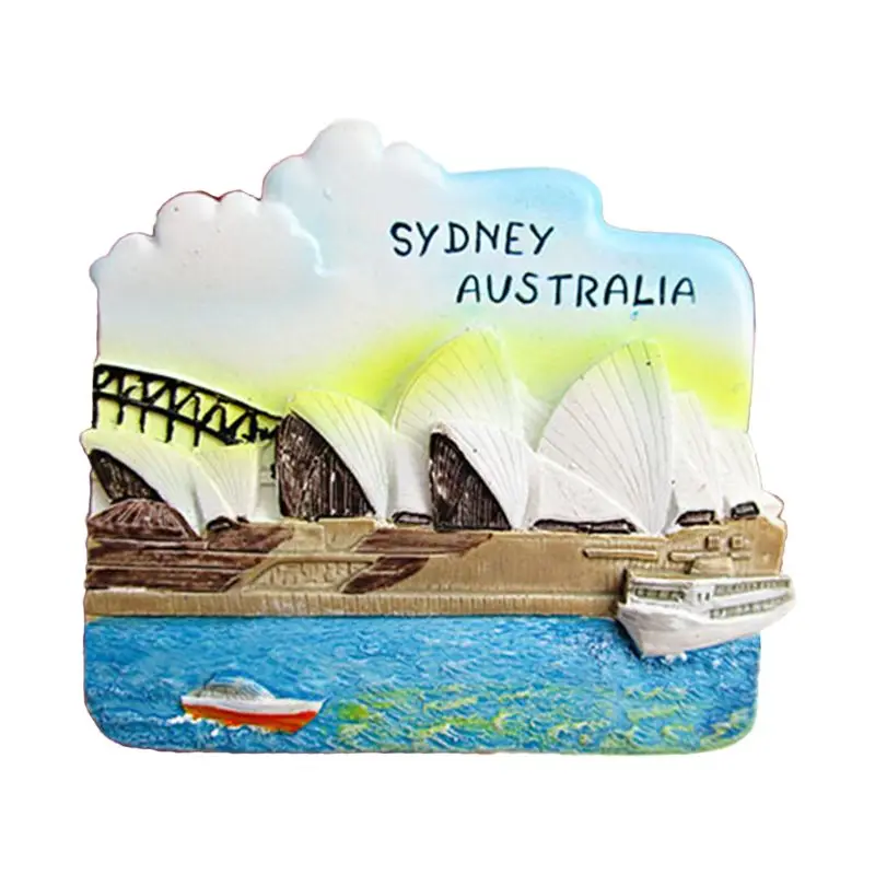 3D магнит на холодильник, магнитные наклейки на холодильник по всему миру, башня Лондон, Япония, Греция, Сидни, Балийский мир, сувенир для путешествий - Цвет: Sydney Opera House