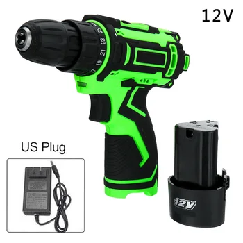 

Set 12 24V Electric Cordless Drill Driver Kit Repair Tool Rechargeable Li Ion Battery Portable Electric Drill