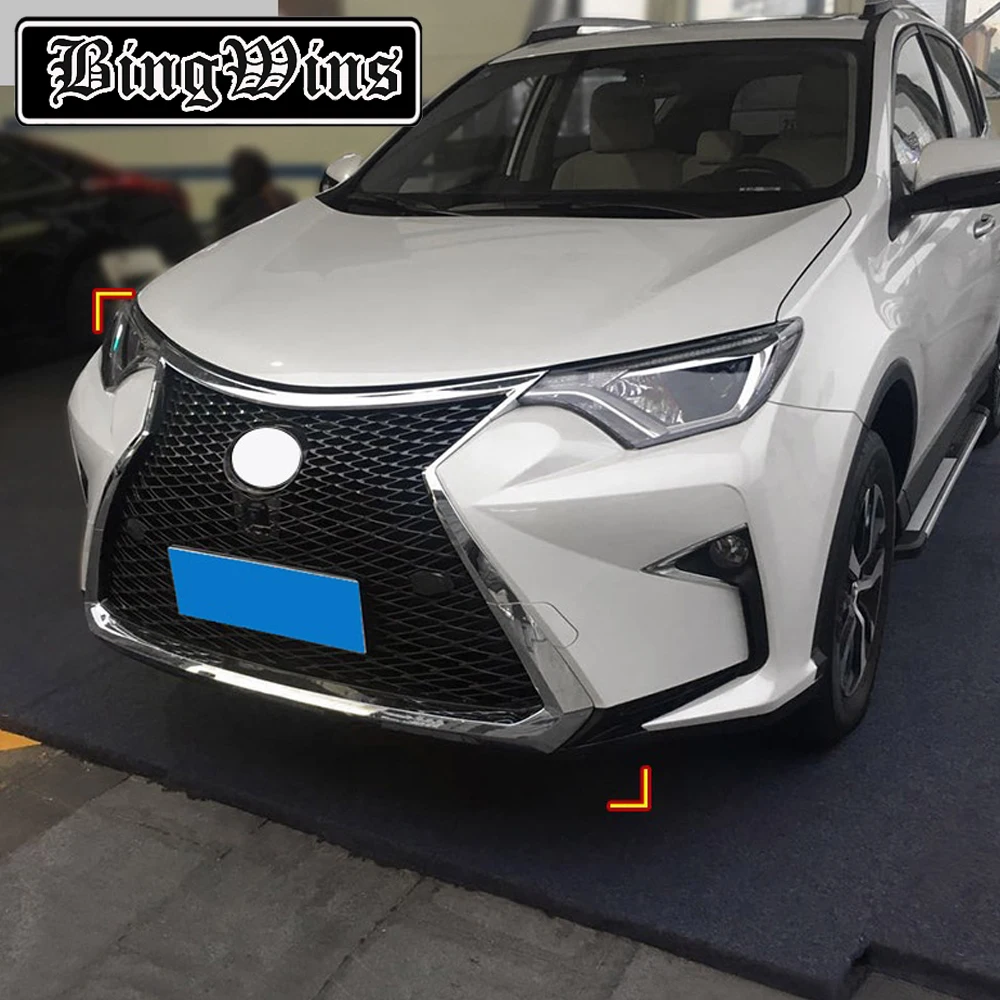 

Car styling For Toyota RAV4 RAV-4 2016-2019 Lexus style Front / After Engine Machine Grille Grill Network Hood Stick Lid Trim