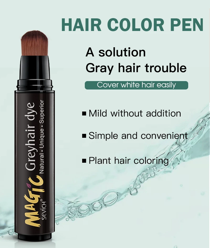 Sevich 20ml Hair Color Stick root touch up makeup stick hair dye pen magic stick no irritation disposable Hair Dye Cream