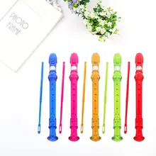 Translucent Soprano Descant Recorder 8-hole Clarinet Instrument Students School