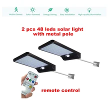 2/4pcs LED Solar Light 48 led PIR Motion Sensor Powered Street Lamps Garden Outdoor Energy Lighting Waterproof IP65 Wall Lights