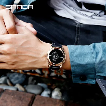 

Creative Watches Men 2019 Top Brand Luxury Leather Strap Quartz Wrist Watch Men Sports Military Clock Waterproof Date Wristwatch