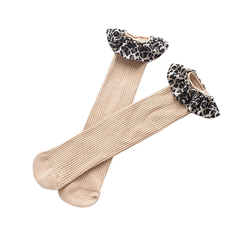Детские носки для девочки, мальчика милый дизайнерский кружевной гофрированный воротник Длинные хлопковые носки вечерние мягкие кроватки гетры