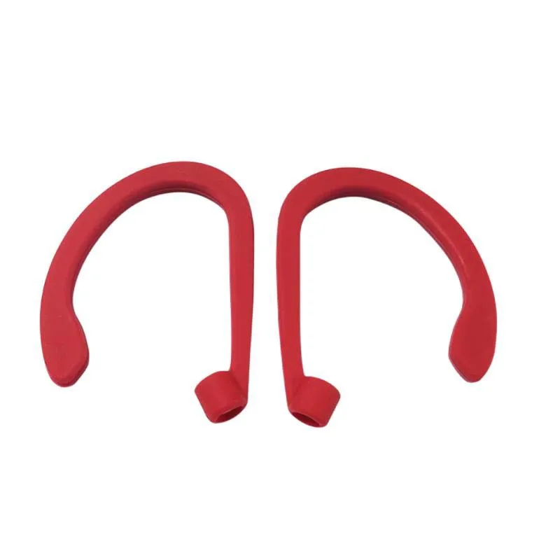 Bluetooth наушники силиконовые заушники для airpods 1/2 earpods зажим петли гарнитура ушной крючок Замена наушников Аксессуары - Цвет: Red