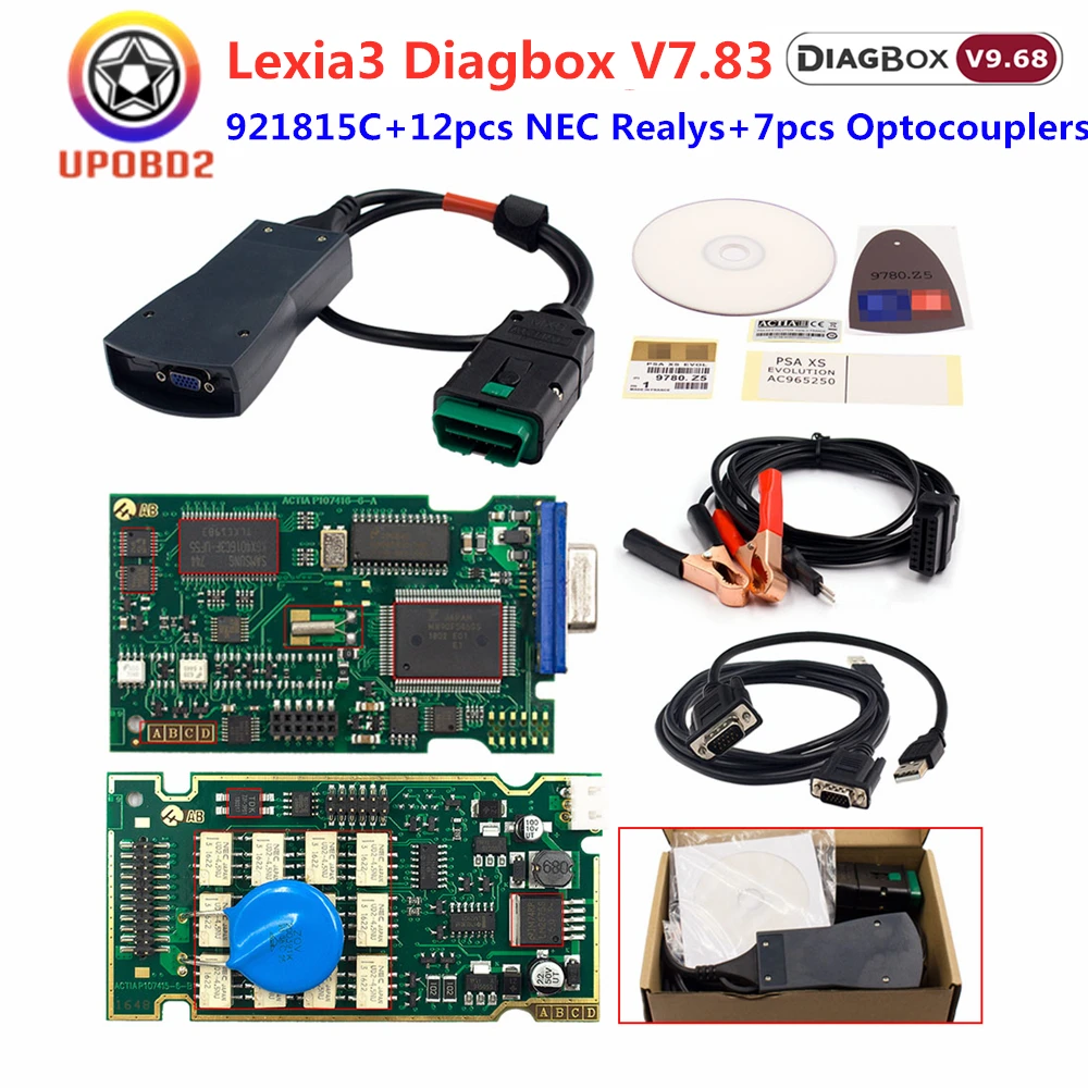 Lexia 3 Lexia3 Diagbox V9.86 V7.83 PP2000 V48/V25 полный чип FW921815C диагностический инструмент для