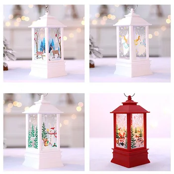 

50pcs/lot Creative Merry Christmas Trumpet Wind Night Lantern Home Ornament Pendant 8 Styles For Party Supplies Festival Gift