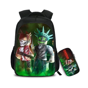 

2 pcs/set game Backpack School Pencil Case Students Students Best Gifts for Children School Bags mochila boy kids Bags