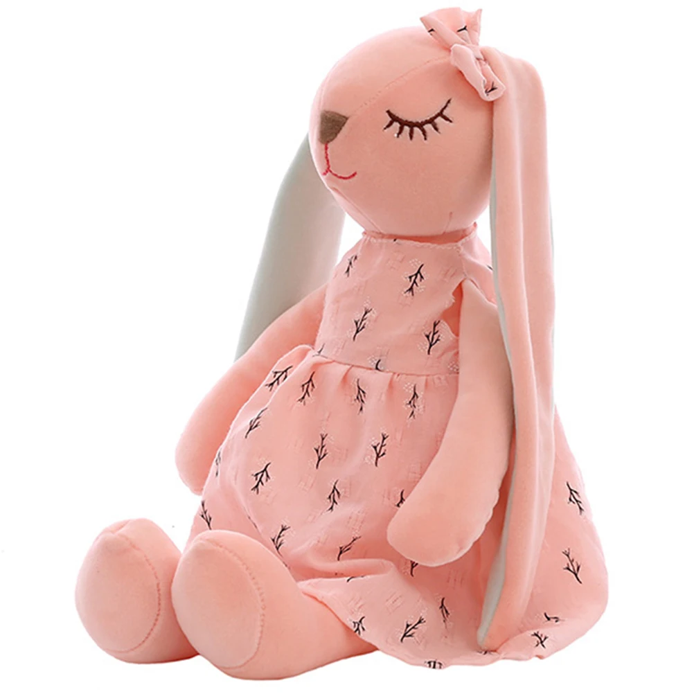 Conejo de orejas largas de dibujos animados, juguetes suaves de peluche para bebés, conejo, Mate, de peluche