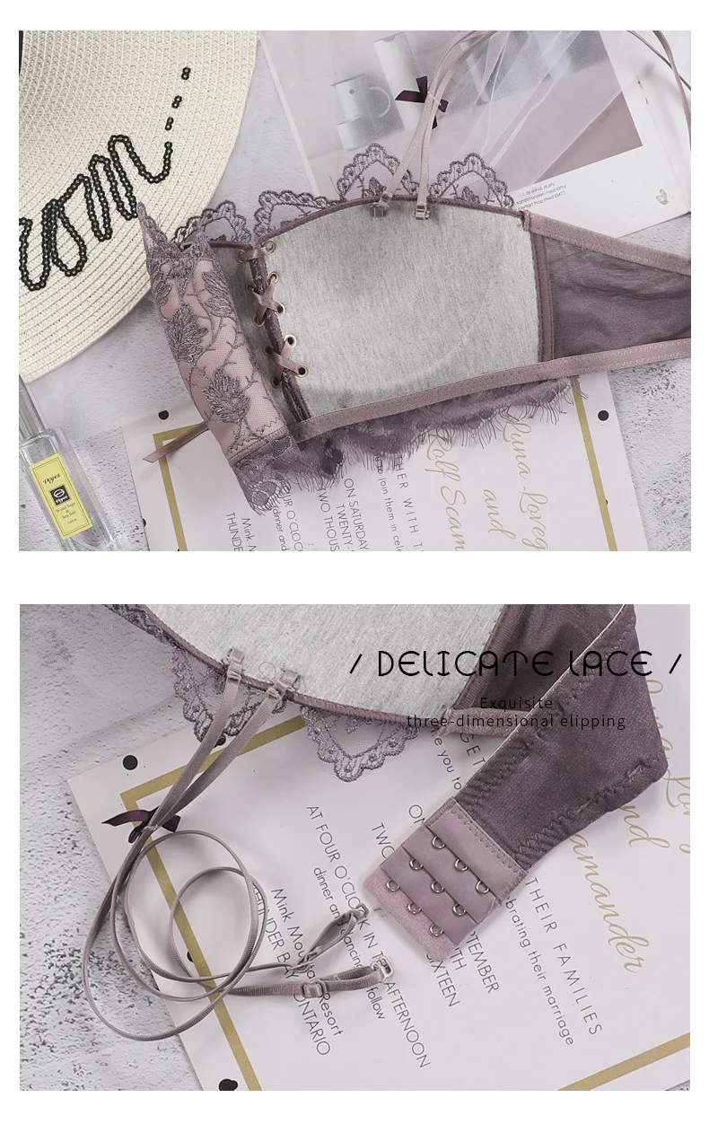 Lavender Lace Bra Image 3