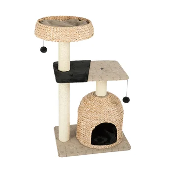

Cool and breathable cat climbing rack natural healthy environment-friendly cats house primary color wood pets cattail