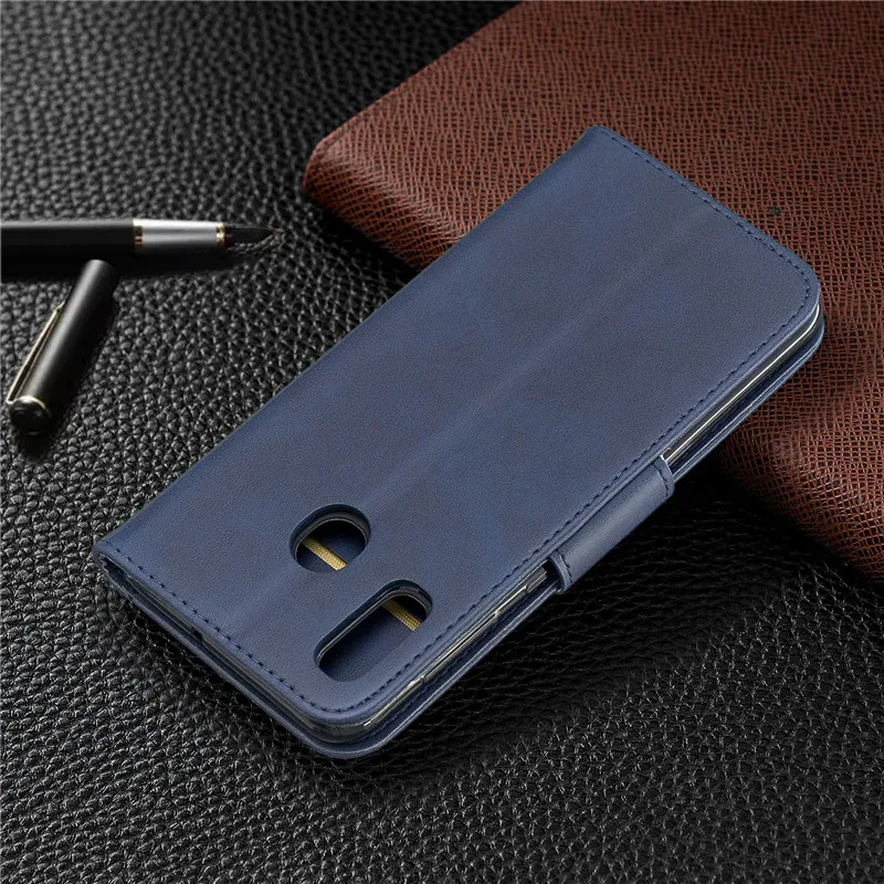 Чехол-книжка для samsung Galaxy A40, кожаный чехол-бумажник для телефона samsung A20 A70 A50 A30 A10 A60 A20e, однотонный Чехол-книжка
