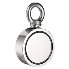 Топ 300 кг тяга 60 мм N52 Ndfeb спасательный анти-столкновения магнит двухсторонний круглый магнит