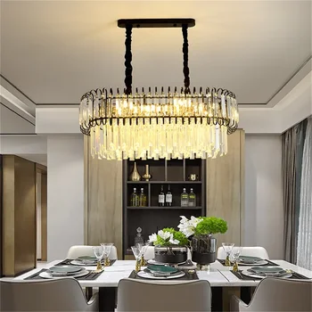 AOSONG Gold Luxury Chandelier Fixtures Modern Crystal Pendant Lamp Light Home LED for Dining Room Decoration 4