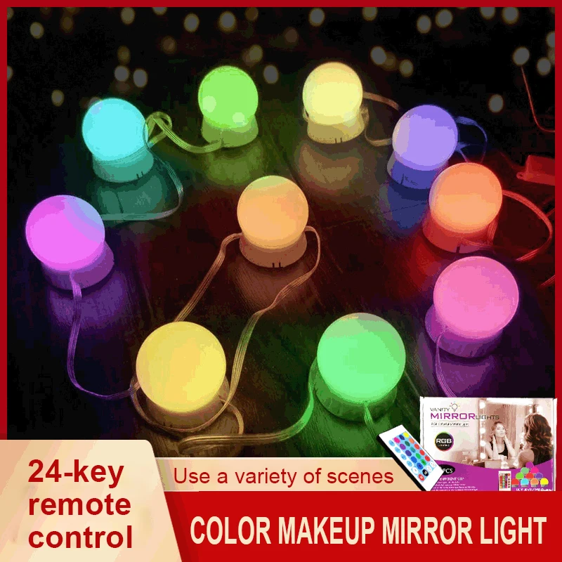 CanLing LED Makeup Mirror Light Bulb Hollywood Vanity Lights Stepless Dimmable Wall Kit for Dressing Table Mirror Christmas