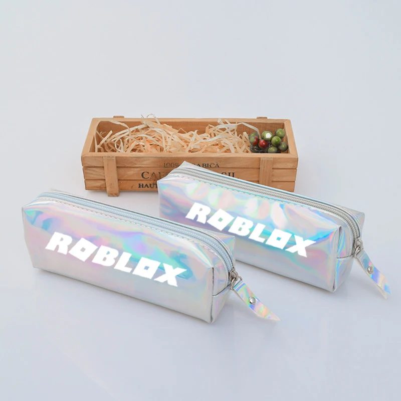 Голографическая сумка для карандашей ROBLOX пенал школьные принадлежности канцелярские подарки креативный Прозрачный блестящий карандаш mochila