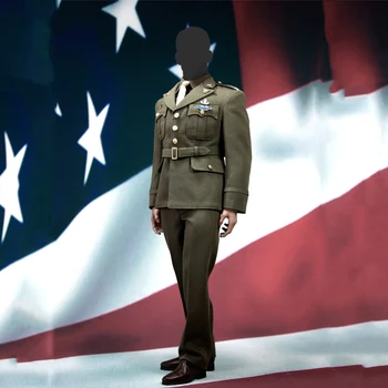 

POPTOYS X19 1/6 Scale Golden Age Captain Uniform Suits WWII Male Soldier Action Figure Clothes