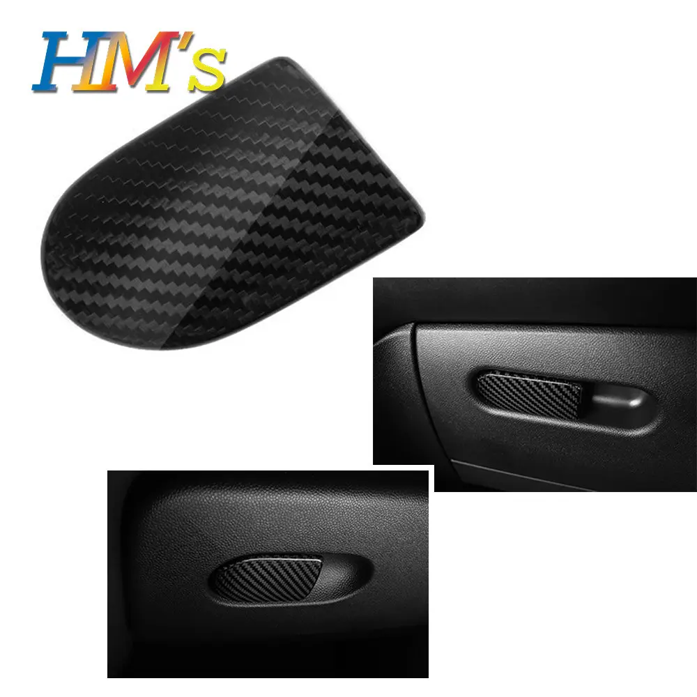 

For Mini Cooper F54 F60 Countryman F55 F56 F57 Car Accessories Co-pilot Interior Storage Box Handle Cover Real Carbon Fiber Made