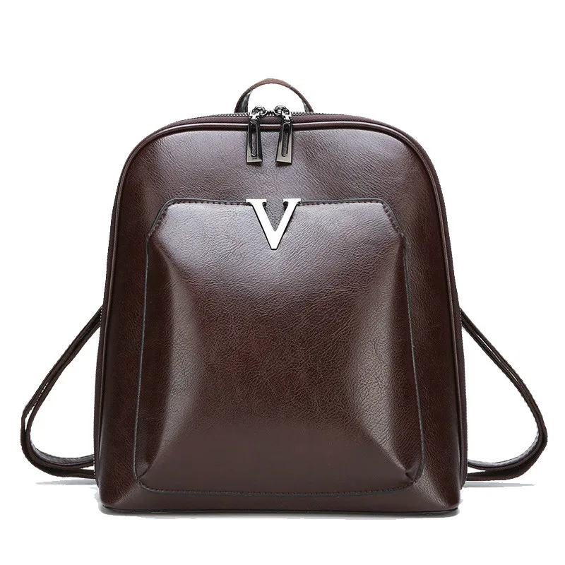 2018 Women Vintage Backpack Leather Luxurious Women Backpack Large Capacity School Bag For Girls Leisure Shoulder Bags For Women