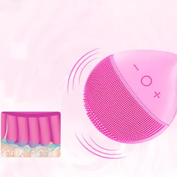 

Electric Silicone Cleansing Instrument Ultrasonic Wash Instrument Pore Cleaner Blackhead Removal Wash Brush