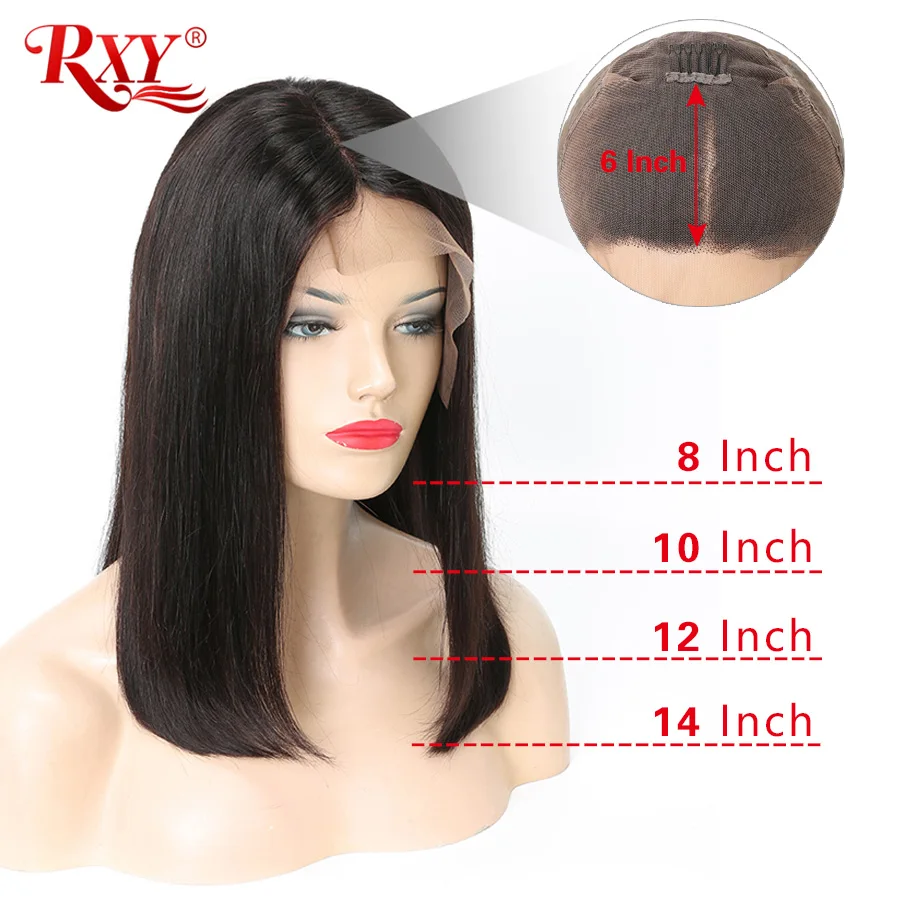 RXY парики для черный Для женщин прямые волосы Реми парики Синтетические волосы на кружеве человеческие волосы парики предварительно вырезанные 13x6 Синтетические волосы на кружеве парик синтетические волосы