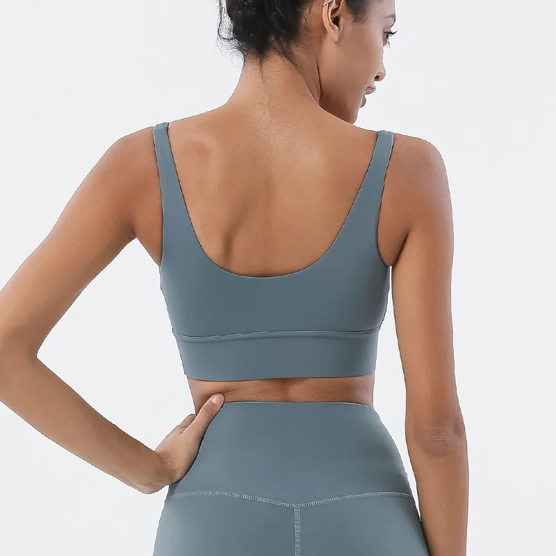Lulu Sexy Tank Top Multicolor Buttery Soft Fitness Bra Deep V Support Top Tight Yoga Vest No Steel Ring With Removable Chest Pad