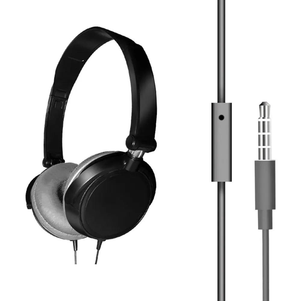 MVpower Складная Высокая звуковая Проводная головка, наушники с басами, шумоподавление, объемный звук для MP3 ПК, ноутбука, смартфона, баса - Цвет: black