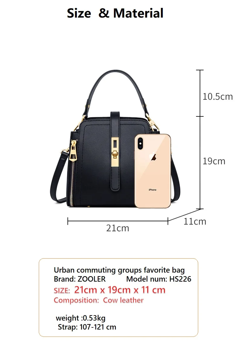 ZOOLER женские кожаные сумки, женская сумка-мешок, роскошные сумки из натуральной кожи, сумки через плечо, дизайнерские сумки-тоут# HS226