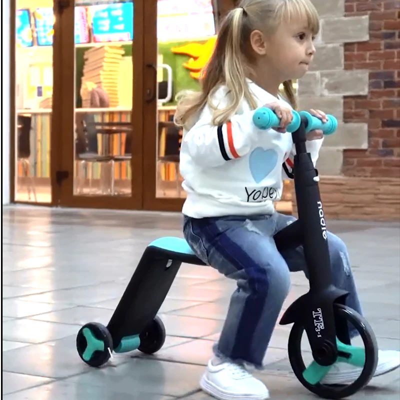 Детский трехколесный скутер для езды на велосипеде 1-2-3-5 лет, трехколесный велосипед для малышей 3 в 1, балансный велосипед Верховая игрушка