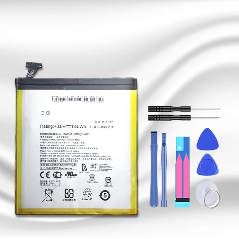 4890 мАч планшет Батарея C11P1502 для ASUS Zenpad 10 Z300C Z300CL Z300CG P023 P01T 10,1 4890 мАч литий-полимерный аккумулятор запасная батарея