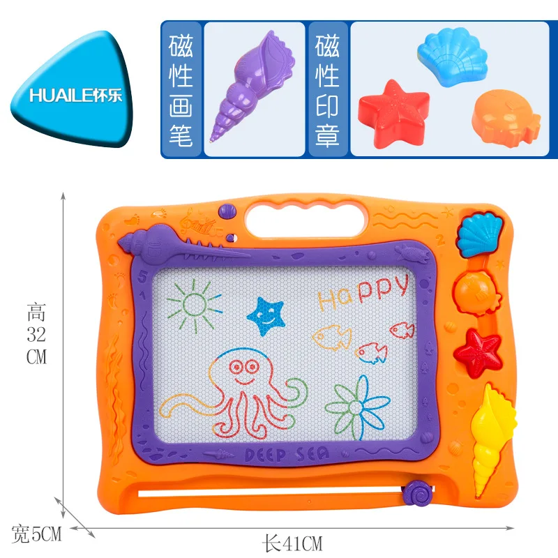

Pregnant with Music Children Large Size Educational Magnetic Drawing Board Color Sketchpad Painted Small Blackboard Set Toys wit
