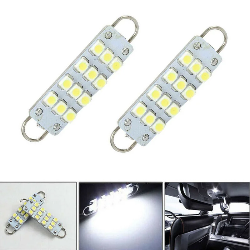 

4Pcs 561 562 567 564 12 SMD 44mm Rigid Loop White LED Auto Light Bulbs Bright Parts Auto Car Accessories Universal Car Styling