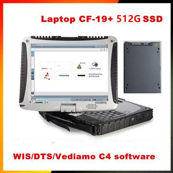 Программное обеспечение 2019 12 V супер SSD с ноутбуком CF19 4g ПК работа для диагностики