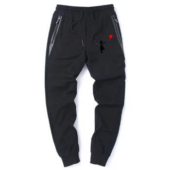 

Girl And Balloon Print Mens Trousers Pants Autumn Spring High Quality Loose Casual Sweatpants 2020 Male Outwear Trousers Pants