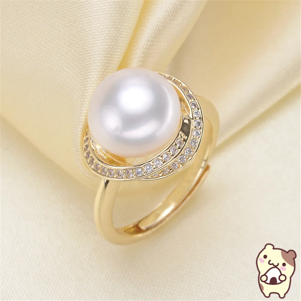 

Free Shipping Wholesale Silver Plated Pearl Ring Accessories Types Creative Ring for Women DIY Pearl jewelry Gifts 2019J073